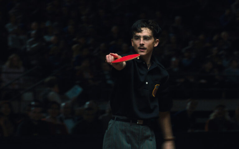 TIMOTHEE CHALAMET IN "MARTY SUPREME." PHOTO COURTESY OF A24.