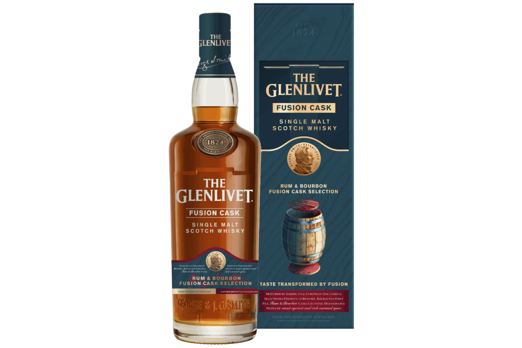 The Glenlivet Rum and Bourbon Fusion Cask Selection. Photo retrieved from SHARP November 2025, courtesy of The Glenlivet.