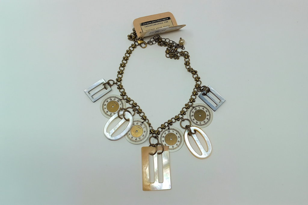 Watch Parts and Buckles Necklace by Christine Stoll