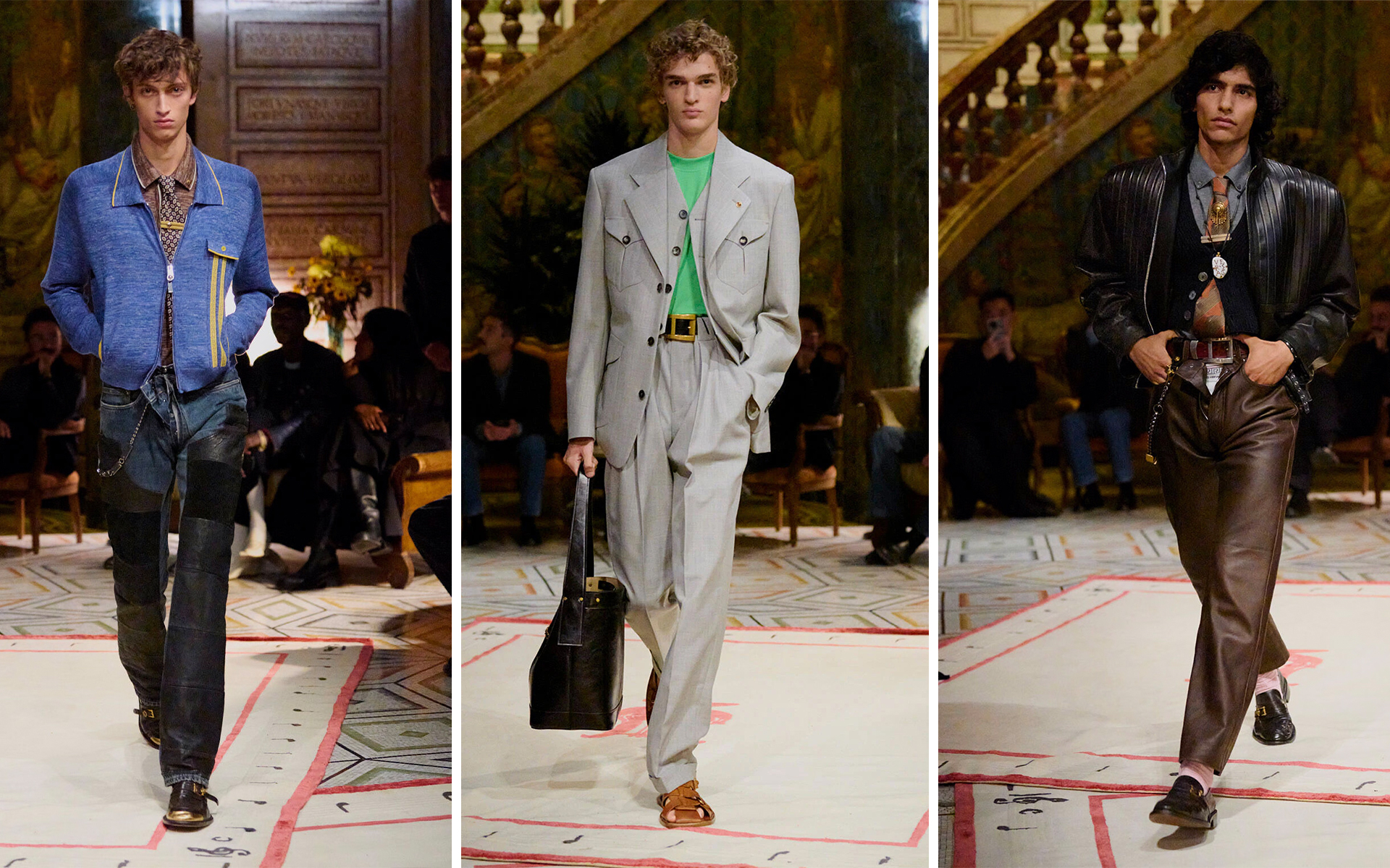 Versace Spring-Summer 2026 Collection. Runway show still just before Prada acquired Versace.