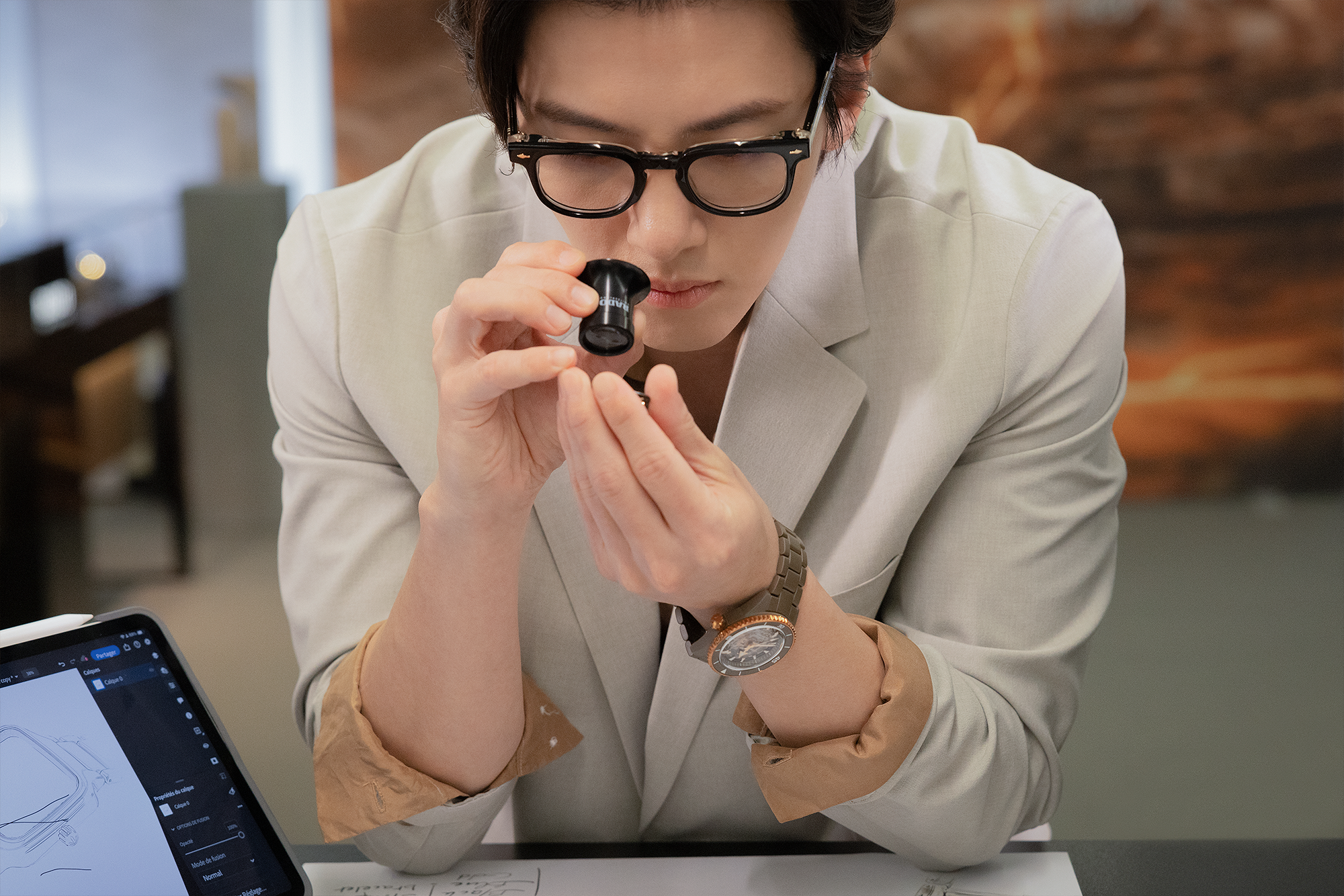 rado ji chang-wook limited edition true square open heart