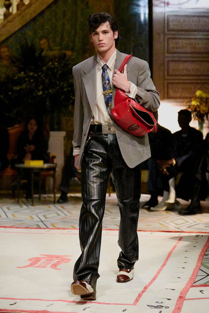 Versace Spring-Summer 2026 Collection. Runway show still just before Prada acquired Versace.