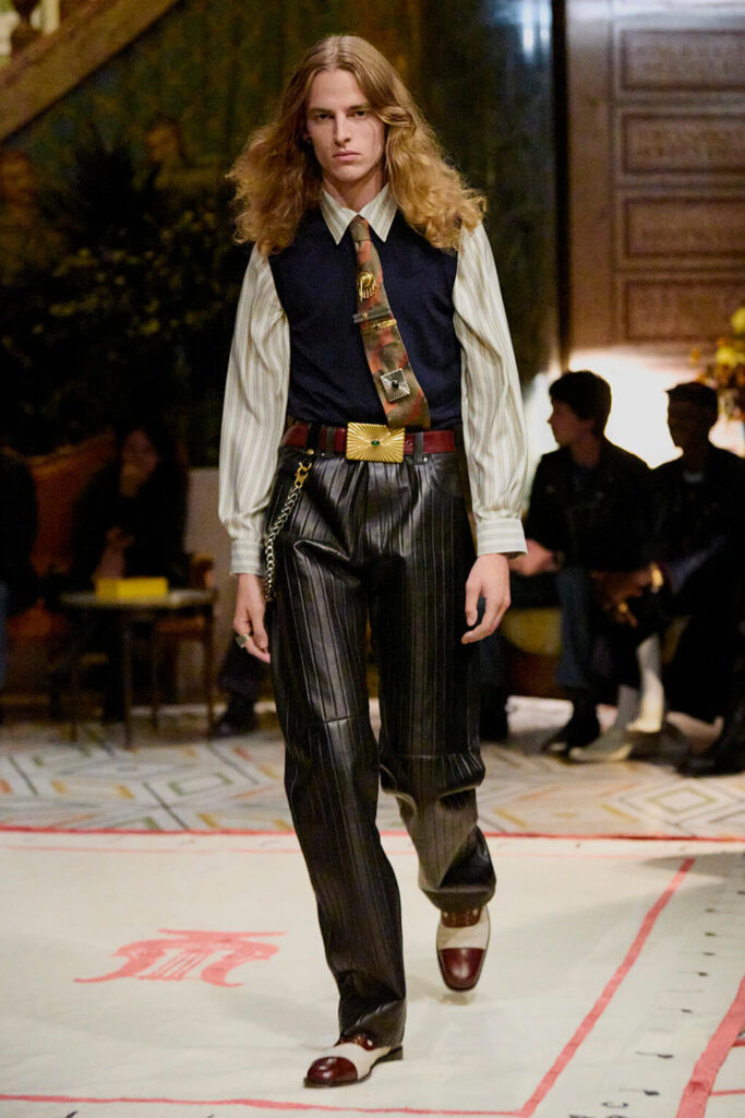 Versace Spring-Summer 2026 Collection. Runway show still just before Prada acquired Versace.