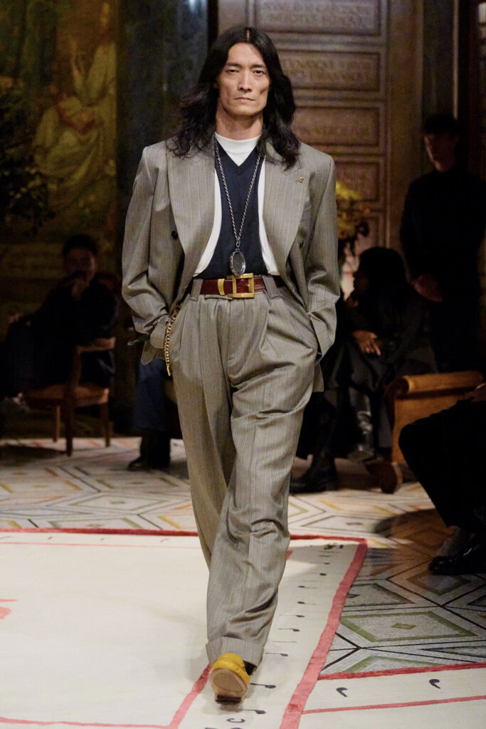 Versace Spring-Summer 2026 Collection. Runway show still just before Prada acquired Versace.