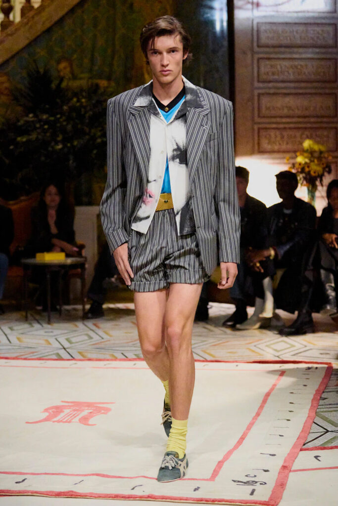 Versace Spring-Summer 2026 Collection. Runway show still just before Prada acquired Versace.