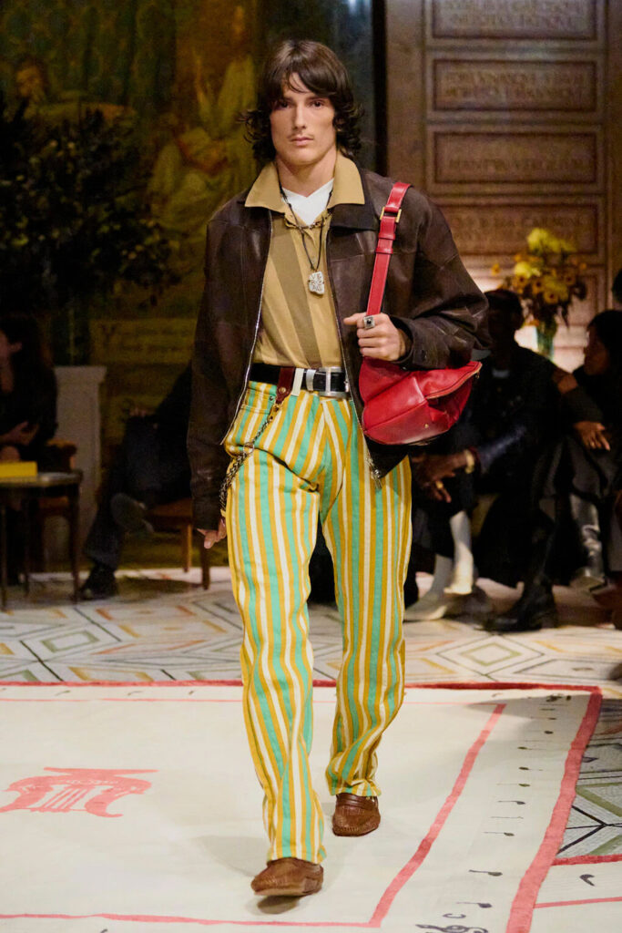 Versace Spring-Summer 2026 Collection. Runway show still just before Prada acquired Versace.