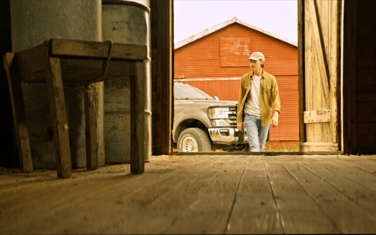 LANDMAN season 2 still showing the trucks of Landman.