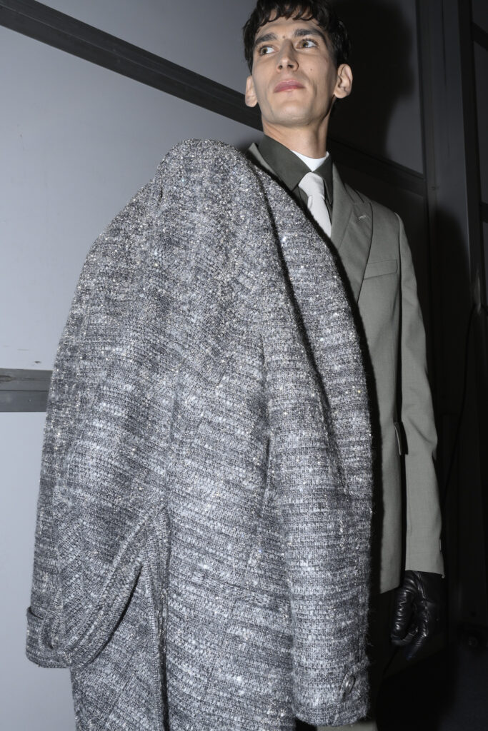 LOUIS VUITTON MEN'S FALL-WINTER 2026, BACKSTAGE. PHOTO COURTESY OF LOUIS VUITTON.