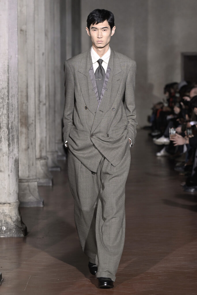 SOSHIOTSUKI AW26 collection at Pitti Uomo, courtesy of SOSHIOTSUKI.