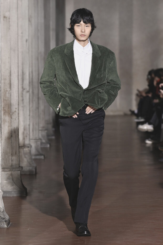 SOSHIOTSUKI AW26 collection at Pitti Uomo, courtesy of SOSHIOTSUKI.