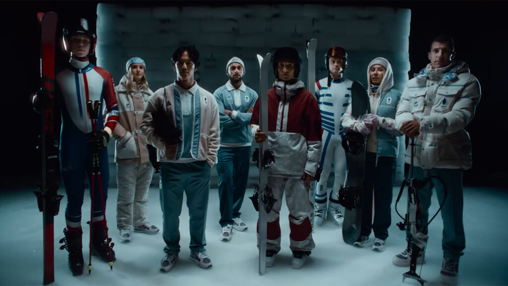 Team France in their uniforms for the 2026 Winter Olympic Games 