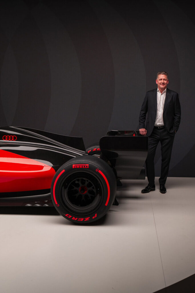 audi ceo at f1 reveal