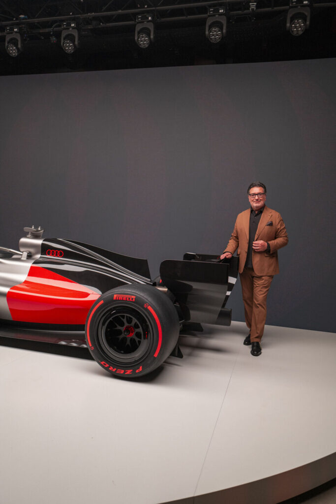audi chief creative officer at f1 reveal