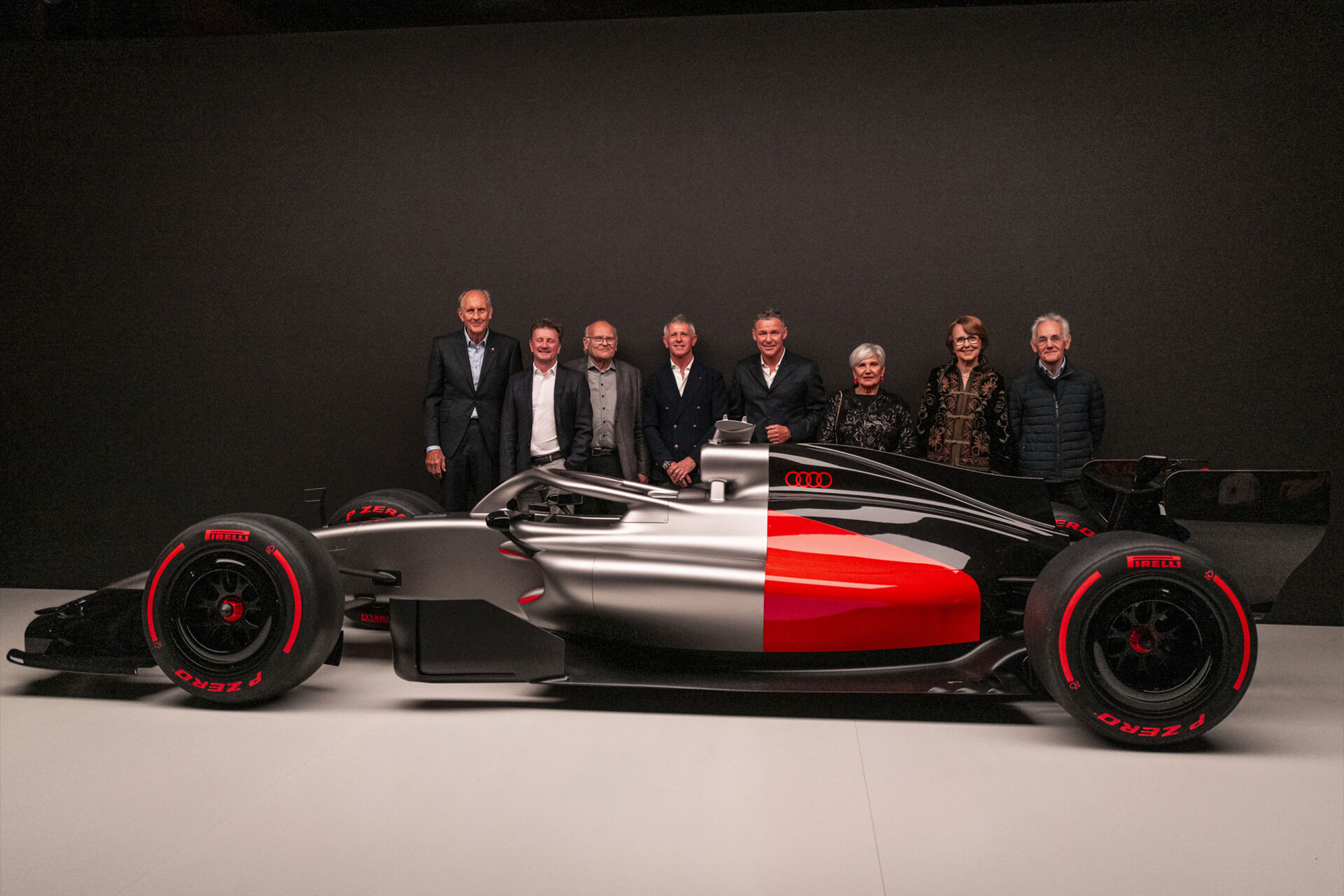 R26 F1 Car revealed at Audi One Event, Munich. Photo retrieved from Audi Media Centre.