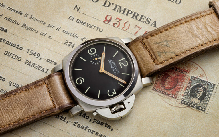 1960s_First Luminor watch (8-Days Power Reserve and Small Seconds. Photo courtesy of Panerai.