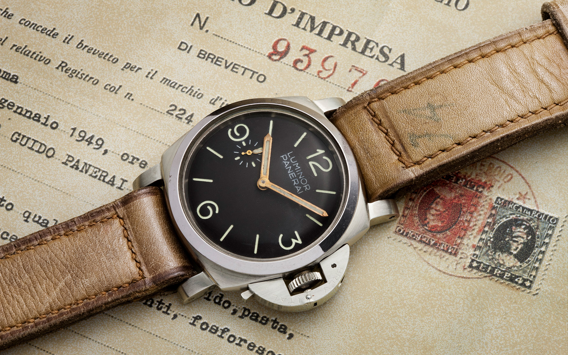 1960s_First Luminor watch (8-Days Power Reserve and Small Seconds. Photo courtesy of Panerai.