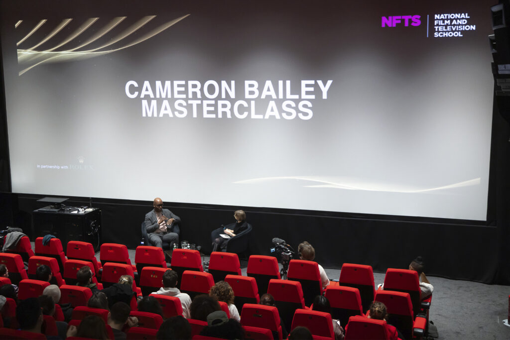 Cameron Bailey speaks at NFTS. Photo credit: NFTS. Provided courtesy of Rolex.