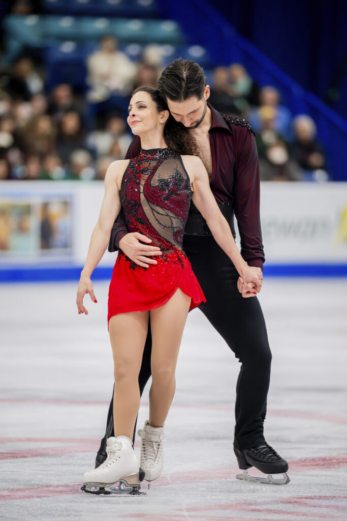 Deanna Stellato-Dudek. Photo by Danielle Earl / Skate Canada, retrieved from Abigail Van Den Broek.