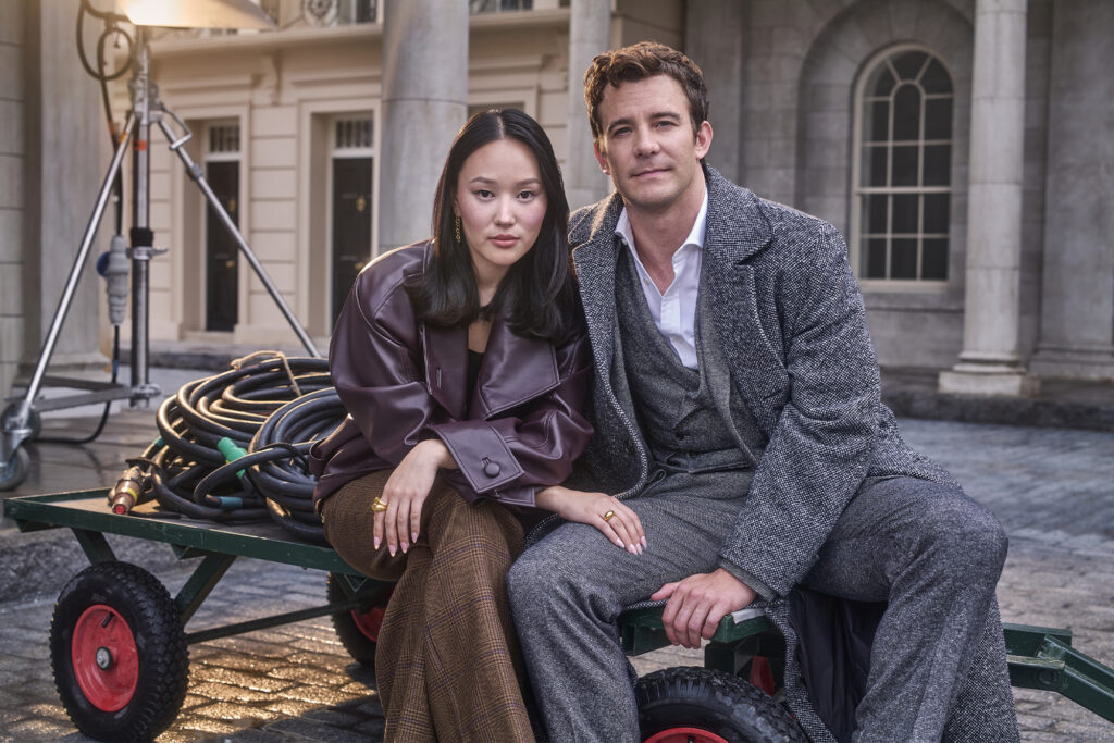 Bridgerton. (L to R) Yerin Ha, Luke Thompson of Bridgerton. Cr. Gavin Bond/Netflix © 2024

