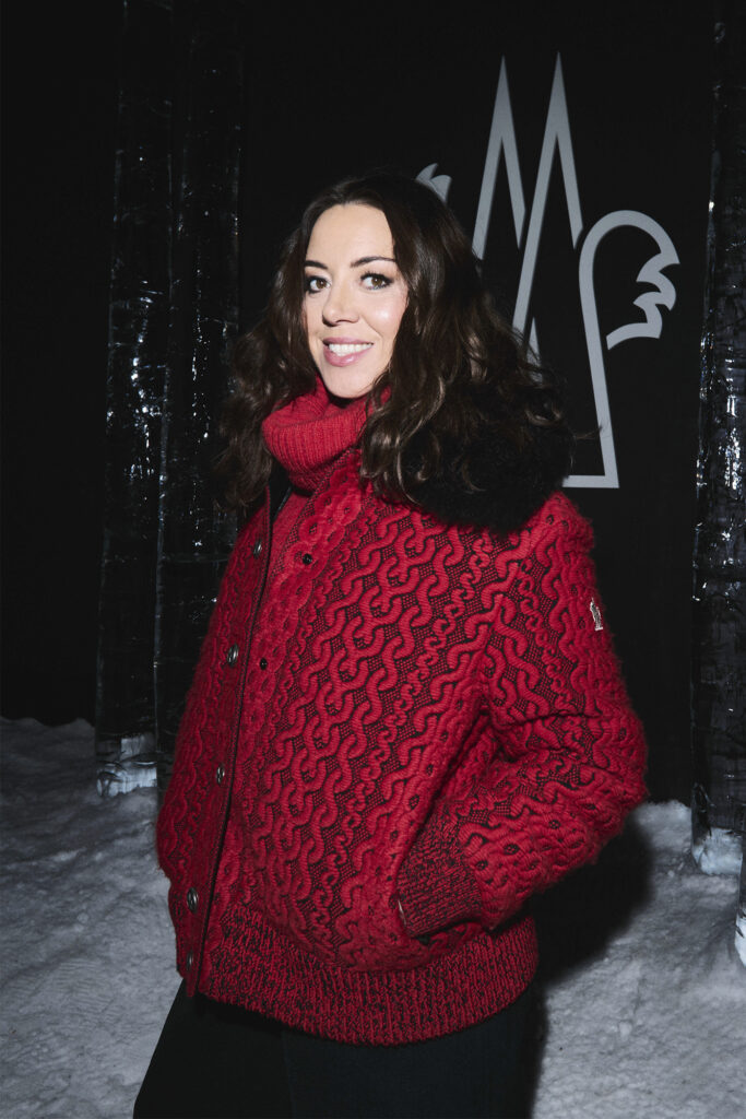 MONCLER GRENOBLE FALL WINTER 2026 ASPEN CELEBRITIES AUBREY PLAZA