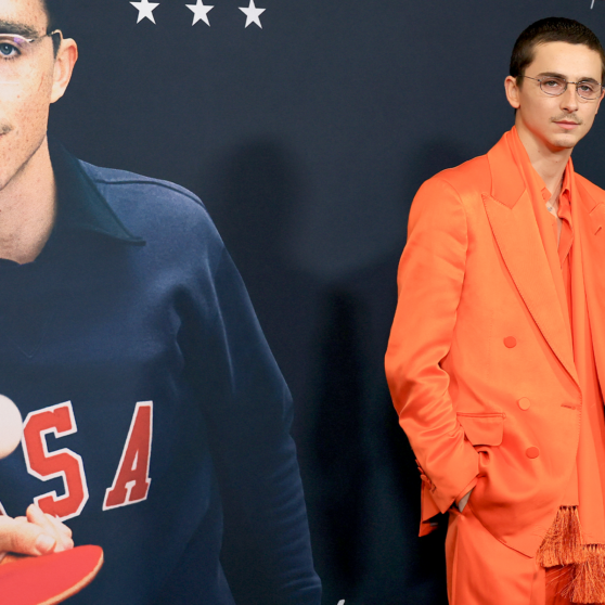 NEW YORK, NEW YORK - DECEMBER 16: Timothée Chalamet attends A24's "Marty Supreme" New York Premiere on December 16, 2025 in New York City. (Photo by Dia Dipasupil/WireImage)