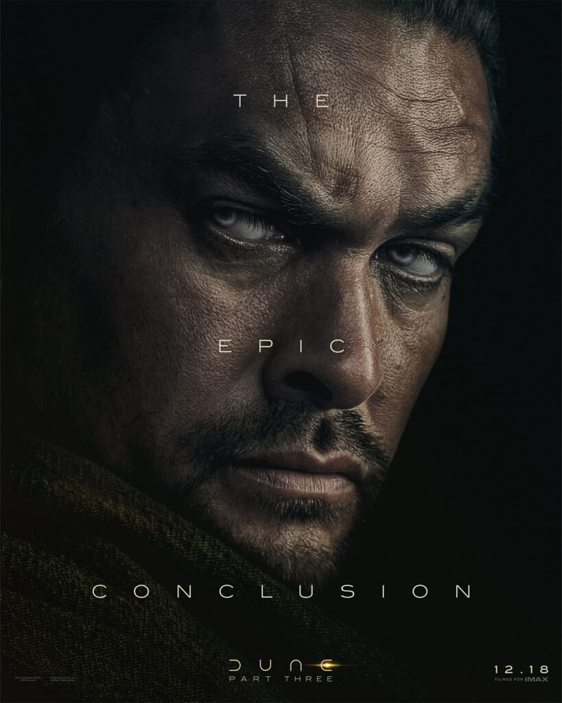 Jason Mamoa. Dune 3 Character Poster. Photo courtesy of Warner Bros. Pictures. 