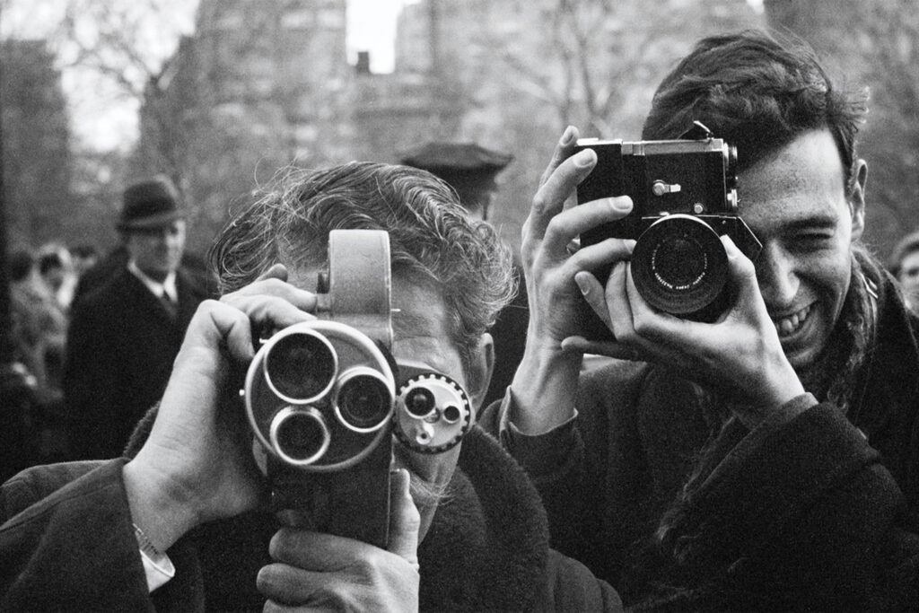 Paul McCartney, Photographers in Central Park. New York , February 1964 © 1964 Paul McCartney under exclusive license to MPL Archive LLP