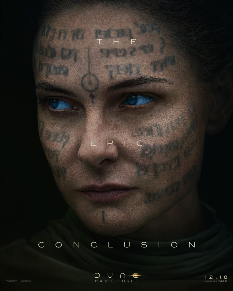 Rebecca Ferguson Dune 3 Character Poster. Photo courtesy of Warner Bros. Pictures. 
