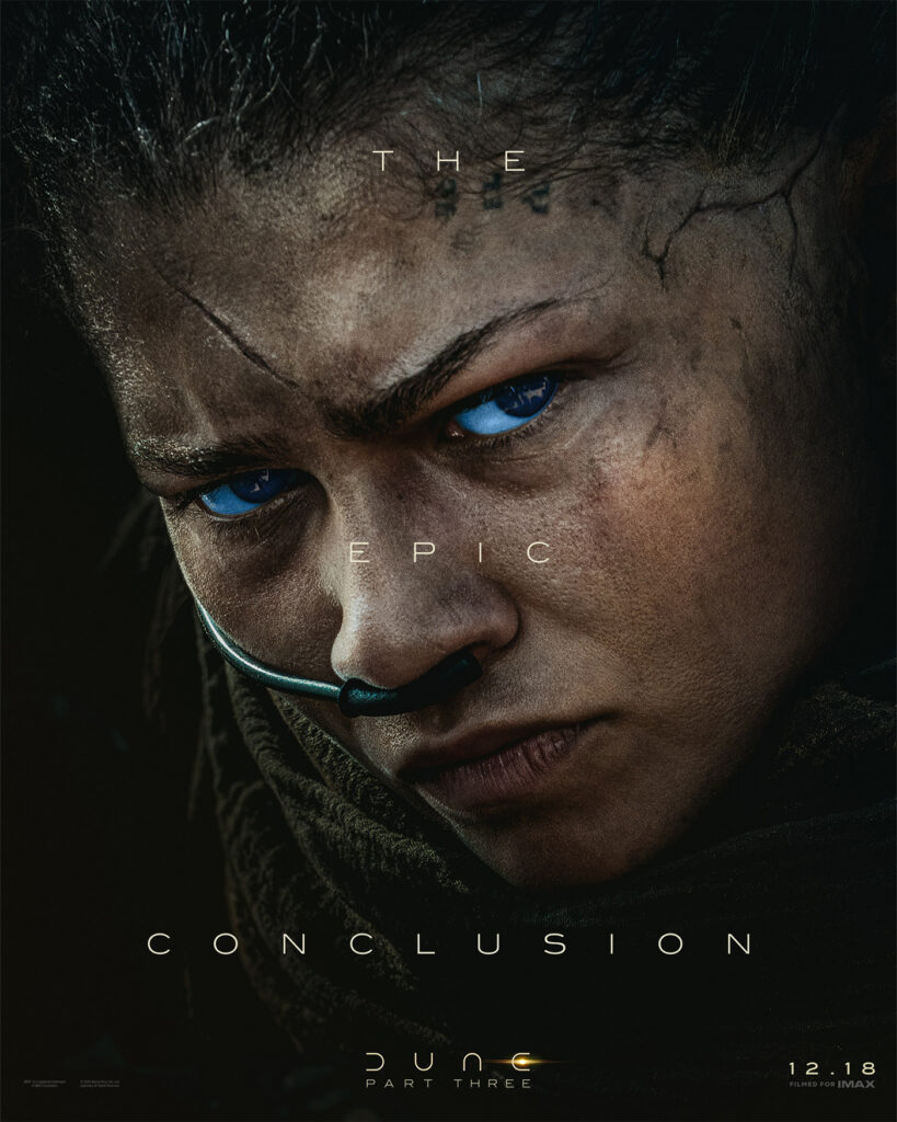 Zendaya Dune 3 Character Poster. Photo courtesy of Warner Bros. Pictures. 
