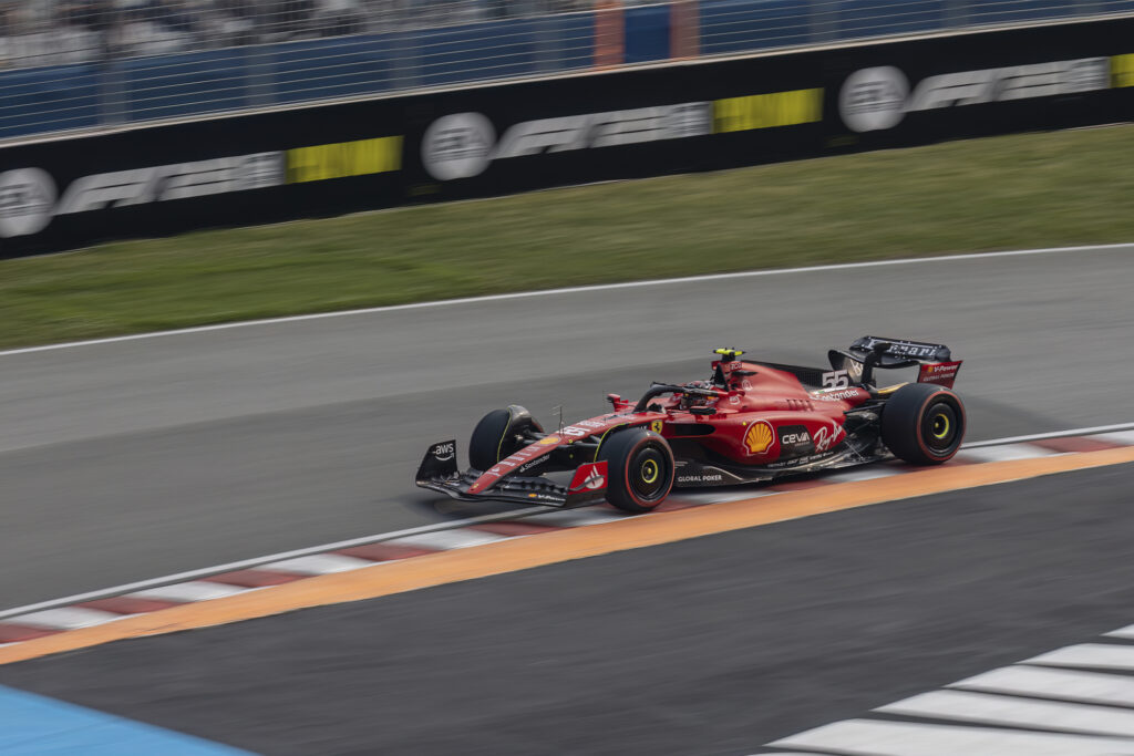 Carlos Saintz in his Ferrari SF-23 at the 2023 Montreal Grand Prix