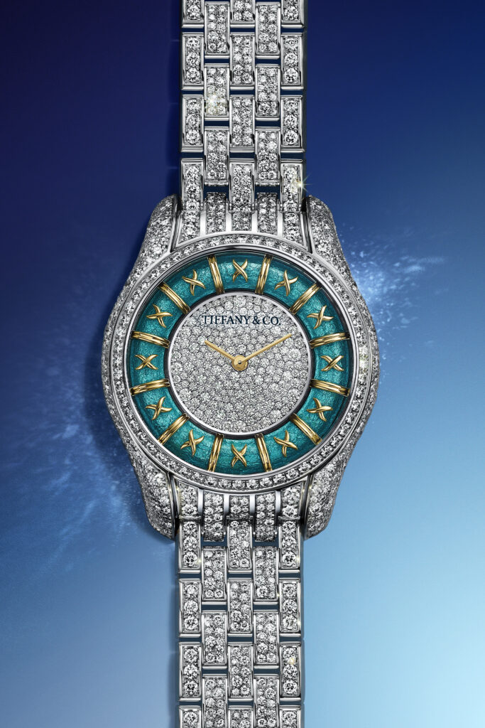 Enamel Watch by Tiffany - Full Pave Bracelet Tiffany Co