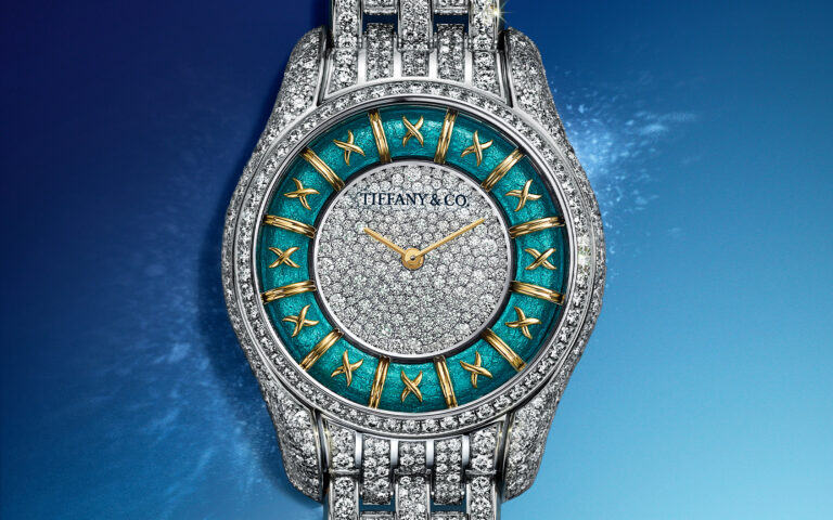 Enamel Watch by Tiffany - Full Pave Bracelet Tiffany Co. PHOTOS COURTESY OF TIFFANY & CO. RETRIEVED FROM SHARP SPRING.