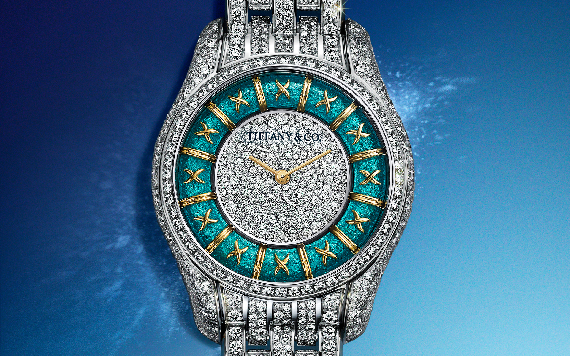 Enamel Watch by Tiffany - Full Pave Bracelet Tiffany Co. PHOTOS COURTESY OF TIFFANY & CO. RETRIEVED FROM SHARP SPRING.