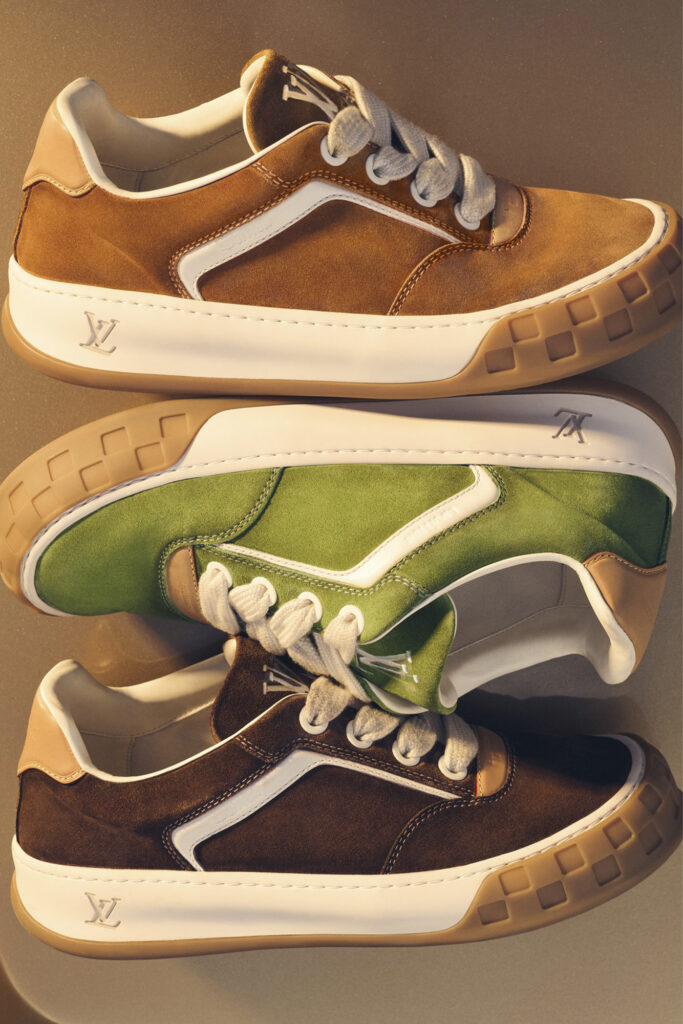 Louis Vuitton Men's Pre-Collection Tilted Sneakers. Photo courtesy of Louis Vuitton.