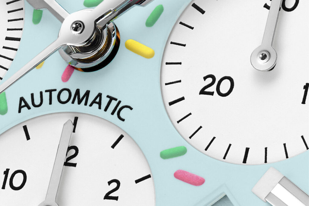 NORQAIN Freedom Chrono Enjoy Life Sprinkles Blue. PHOTO COURTESY OF NORQAIN.