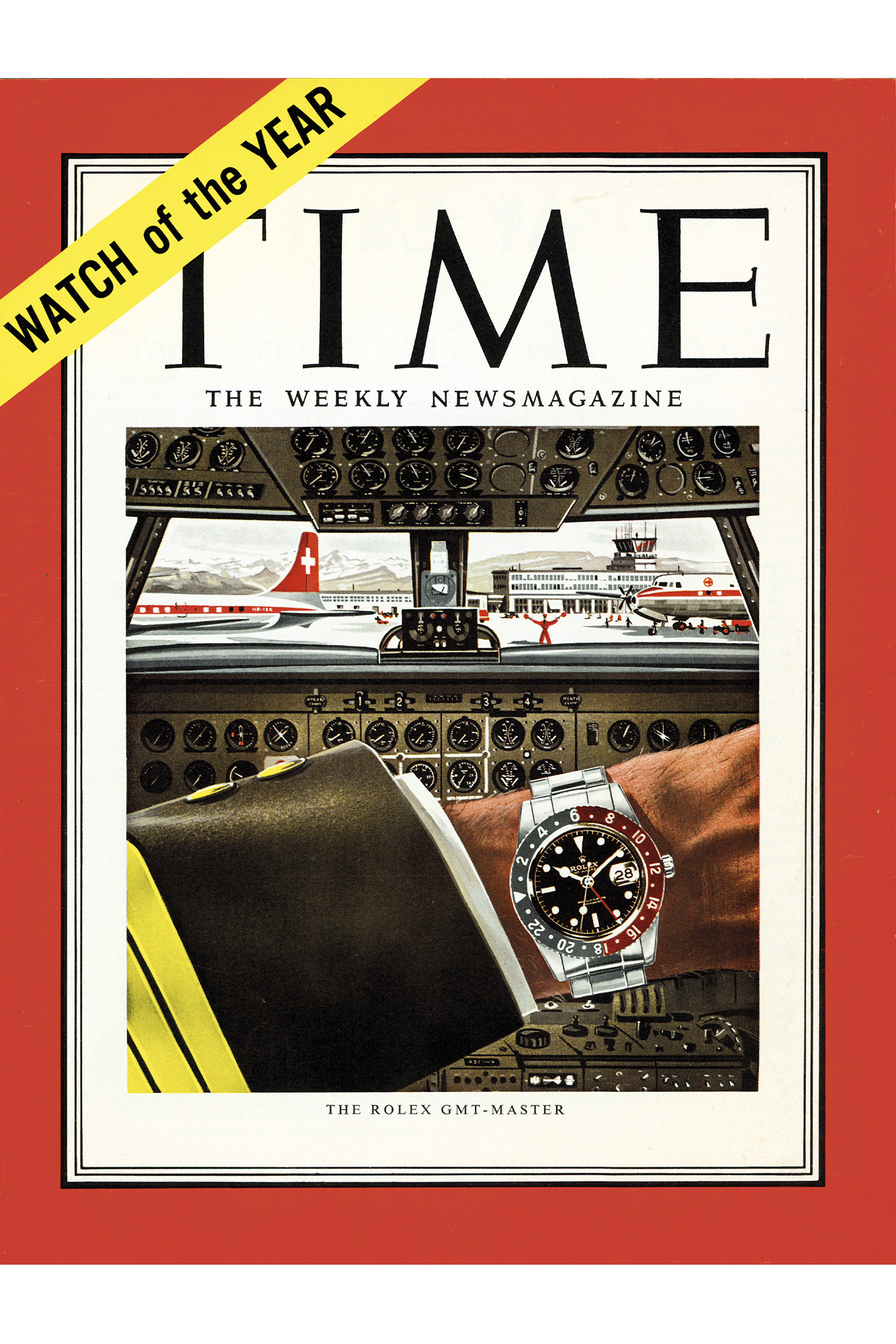Rolex ad on the cover of Time Magazine circa 1955
