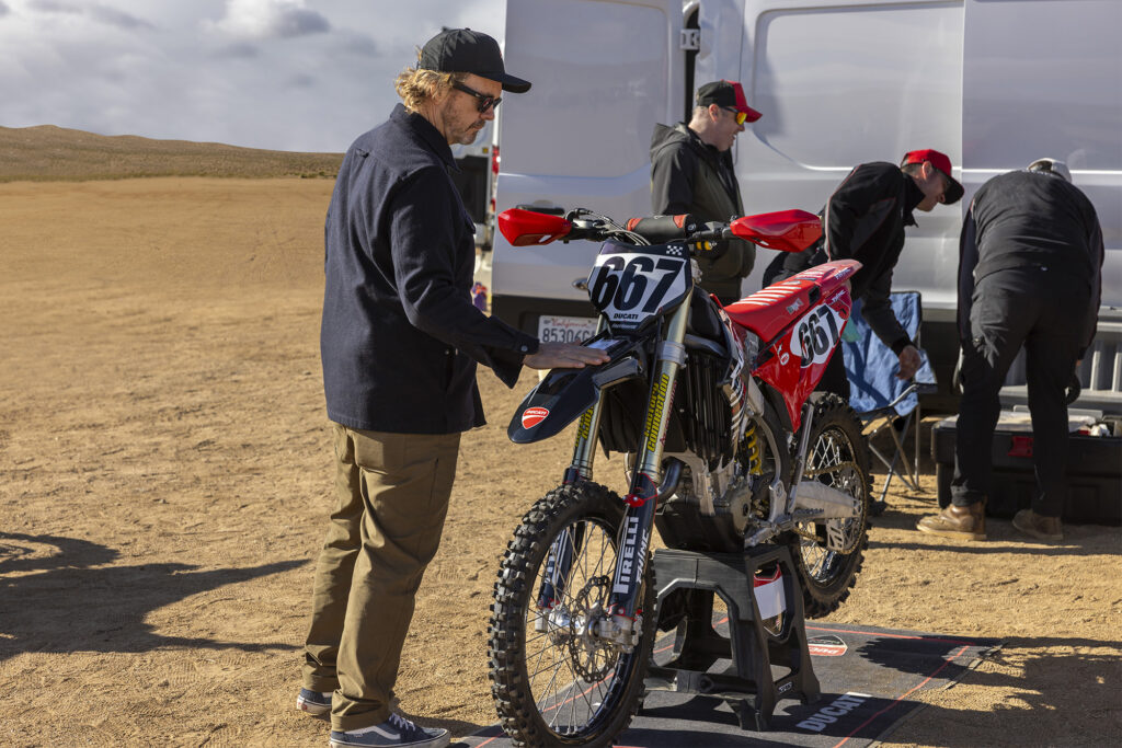 RESTORING AND RACING A 1971 DUCATI DIRT-BIKE, WITH CEO JASON CHINNOCK. PHOTO BY CARA BLOCH.