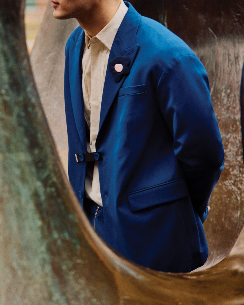BLAZER ($4,400) AND SHIRT ($1,150) BY FENDI. 