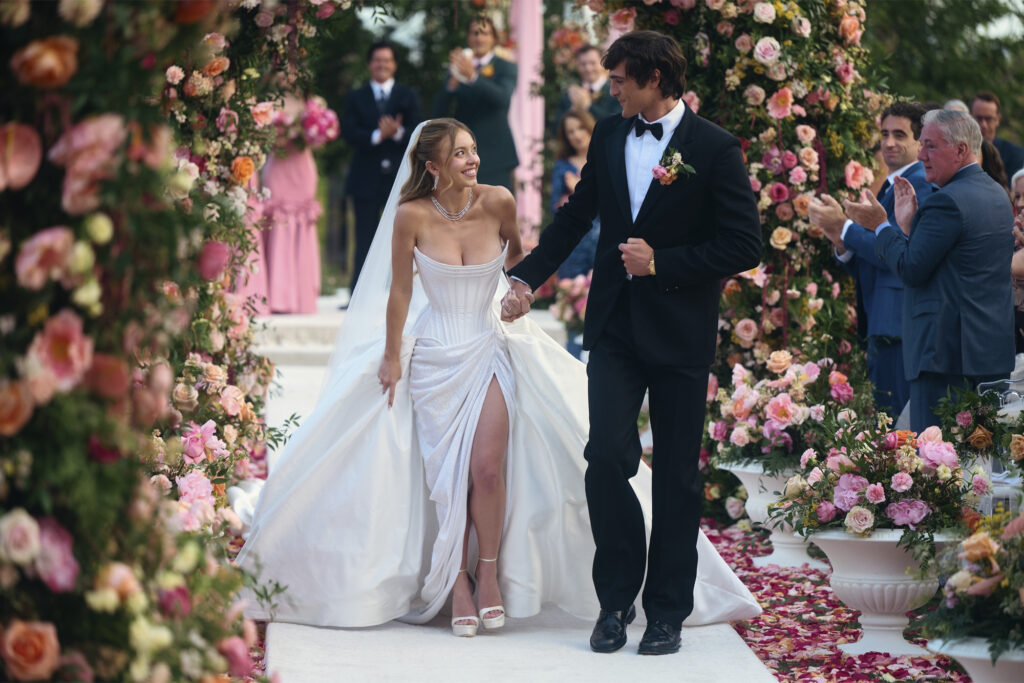 Sydney Sweeney and Jacob Elordi. Photograph by Patrick Wymore/HBO