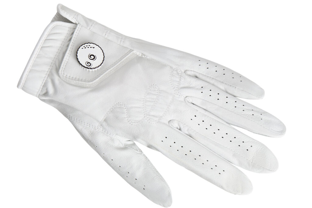 Malbon Manuela Leather Golf Glove. Photo retrieved from SHARP Summer 2026.