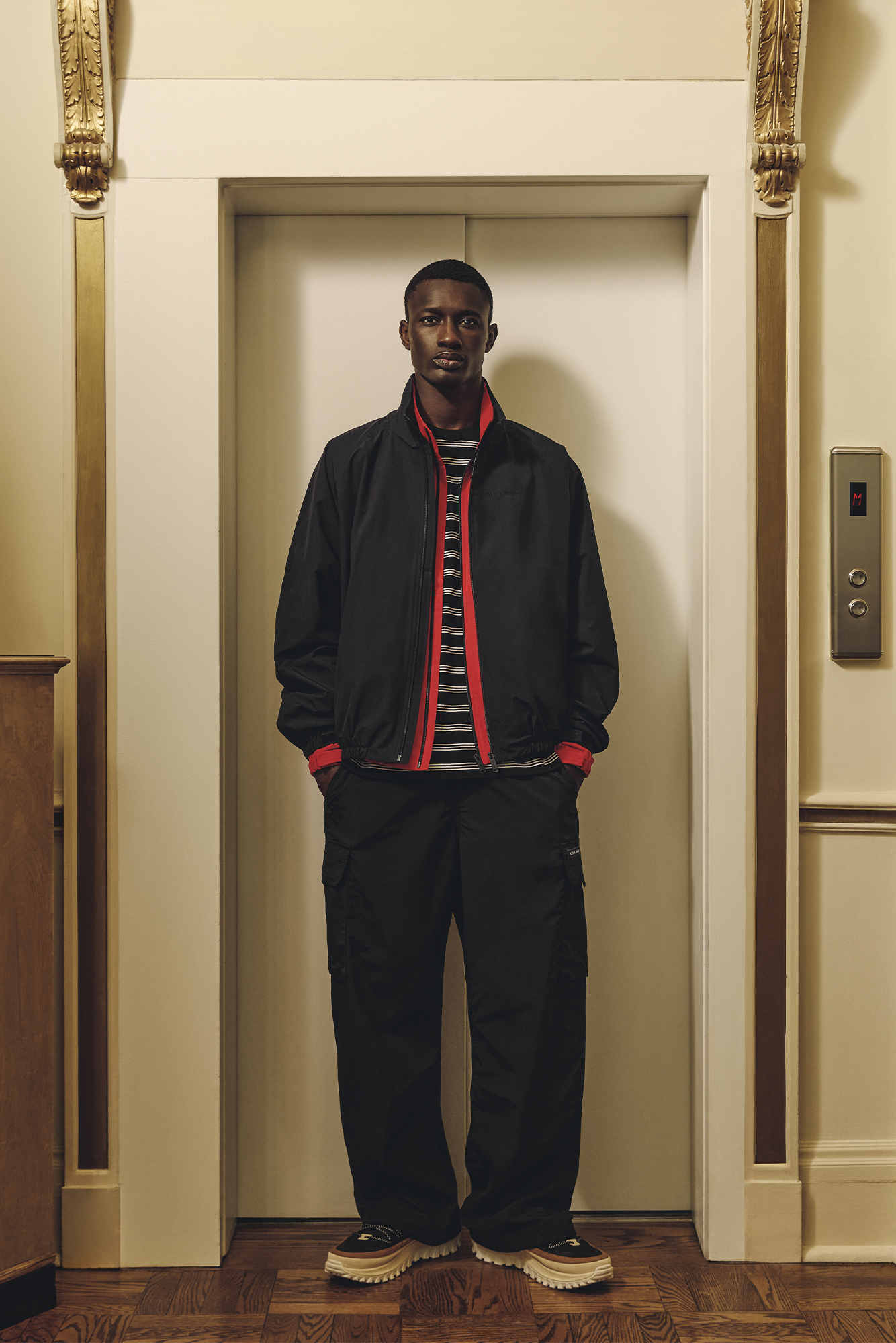 JACKETS ($650), SHIRT ($250), AND PANTS ($475) BY CANADA GOOSE; SHOES ($200) BY SOREL.