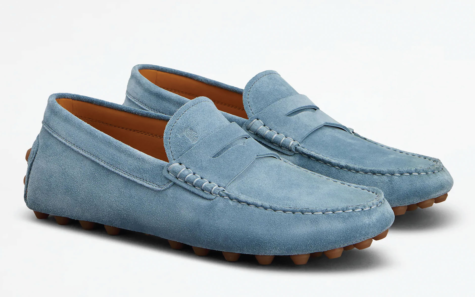 Blue driving loafers for men. Photo courtesy of Tod's Shoes