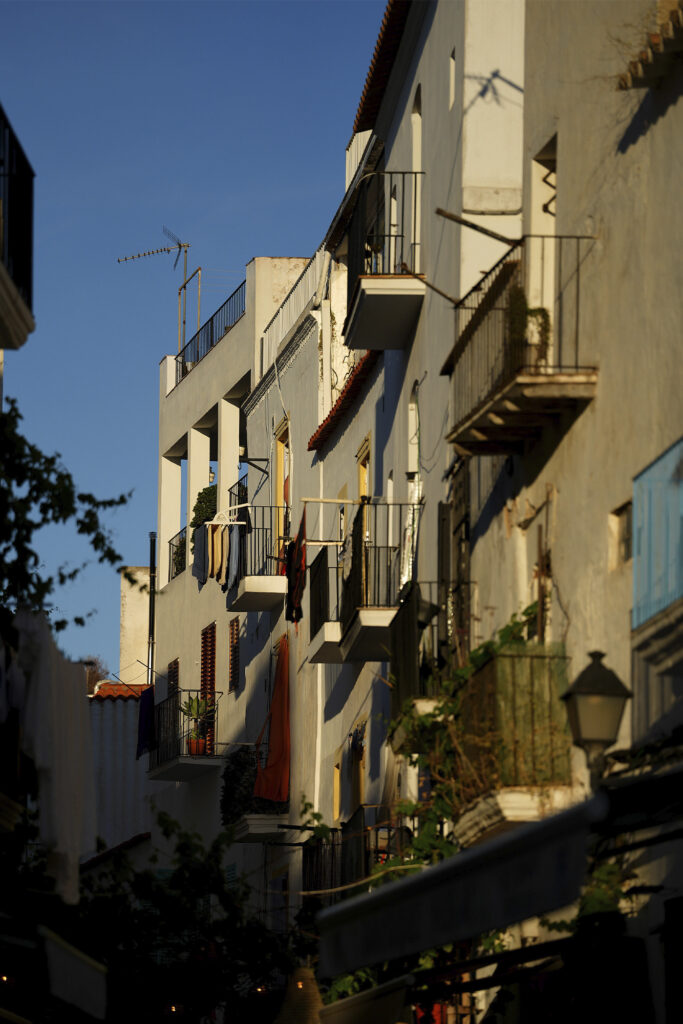 IBIZA, SPAIN - MAY 27: A general view of Ibiza Old Town during the E1 Ibiza Showrun 2026 presented by Bombay Sapphire on May 27, 2026 in Ibiza, Spain. (Photo by Alex Bierens de Haan/Getty Images for E1 Series)