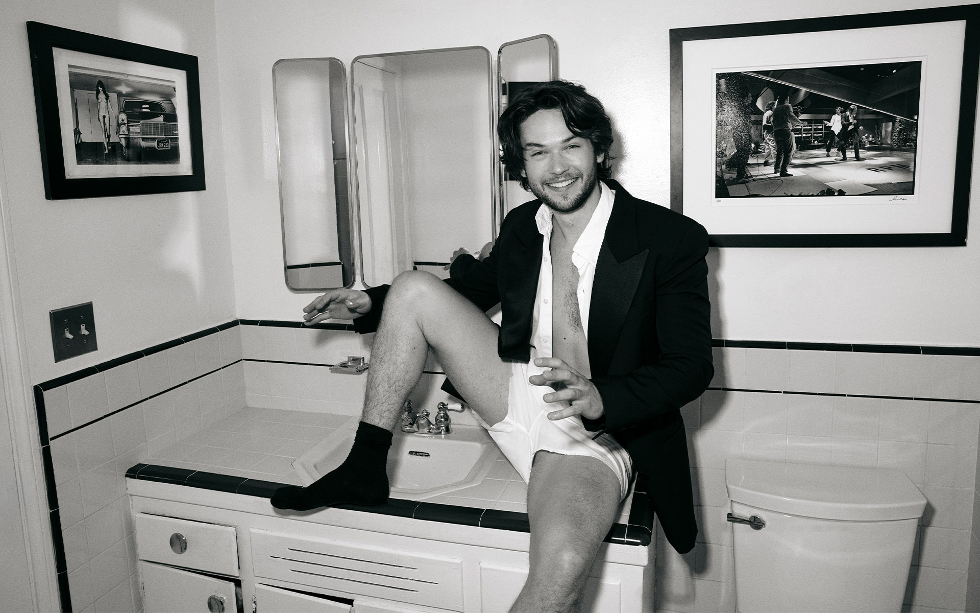 Jack Martin interview for new show, "Not Suitable for Work." Photographer: Max Montgomery Grooming: Simone Kogen Stylist: Jake Sammis. Photo courtesy of Narrative PR.