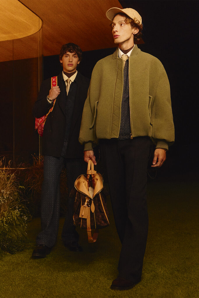 LOUIS VUITTON SILK TECH KEY LOOKS. PHOTO COURTESY OF LOUIS VUITTON.