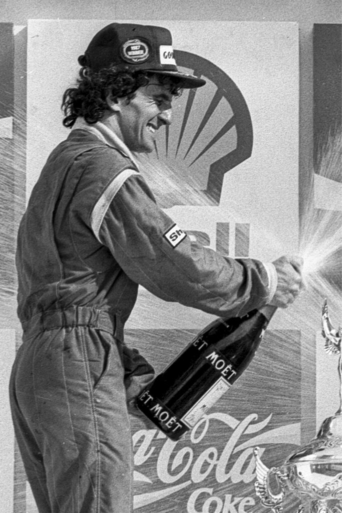 ALAIN PROST. Photo retrieved from Edery & Lord Communications, courtesy of Moët & Chandon.