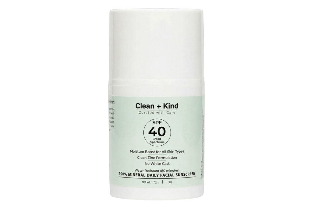 Clean and Kind Sunscreen, photo courtesy of mattio/clean and kind.