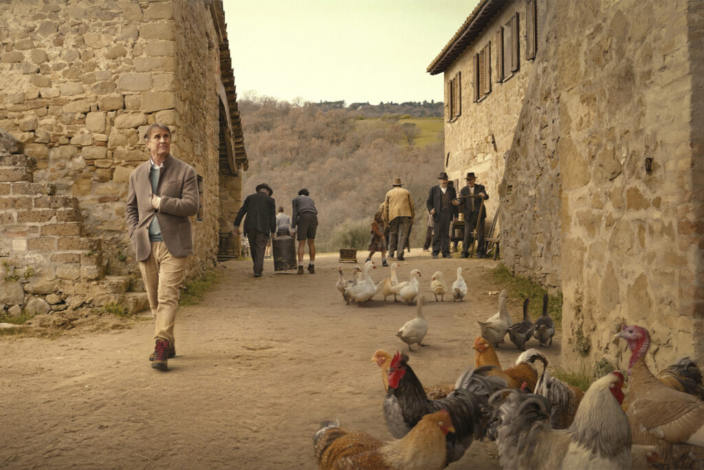 Still from the film featuring Brunello Cucinelli