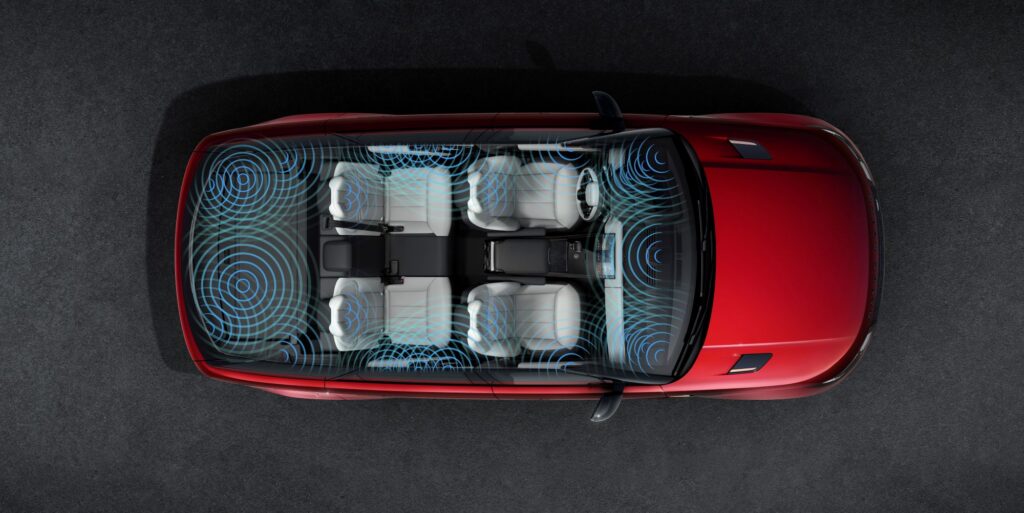Meridian sound inside Range Rover