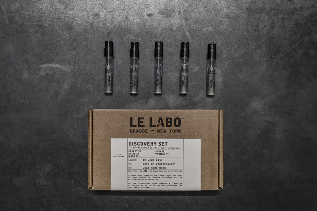 Le Labo DISCOVERY SET. PHOTO COURTESY OF LE LABO.